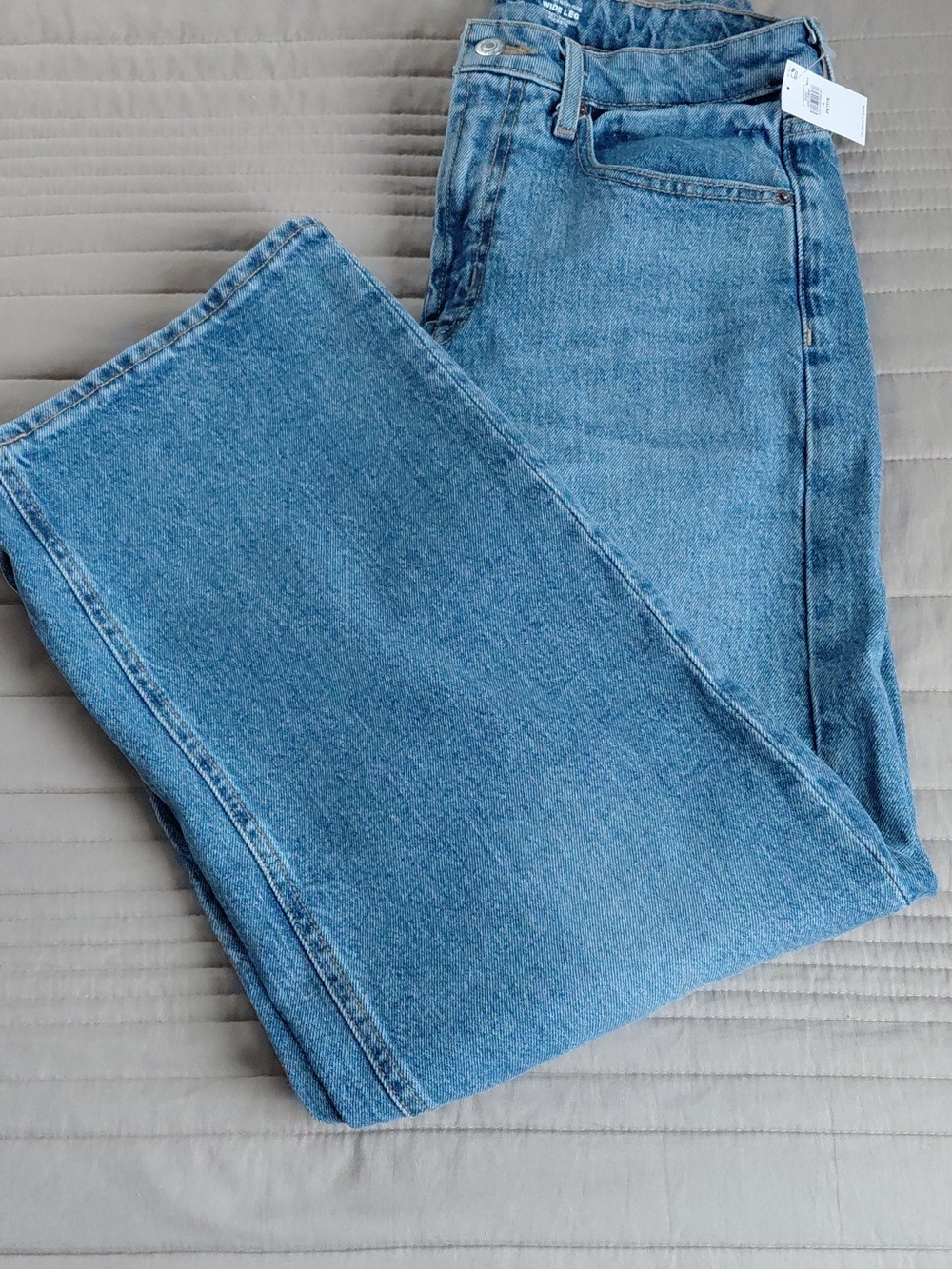 Old Navy Extra High Waisted Wide Leg Jeans 4 Petite Nwr - Picture 7 of 9